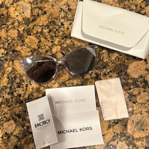 Michael Kors Silver Aviator Sunglasses